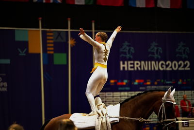 voltering
FEI WORLD FEMALE INDIVIDUAL VAULTING CHAMPIONSHIP
Keywords: pt;iben dines pedersen;tophoejs geleto lieto